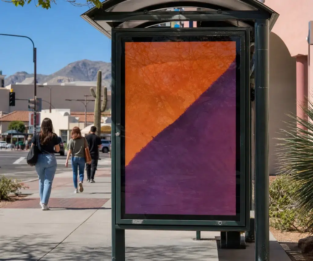 Poster advertising in Downtown Tucson, AZ