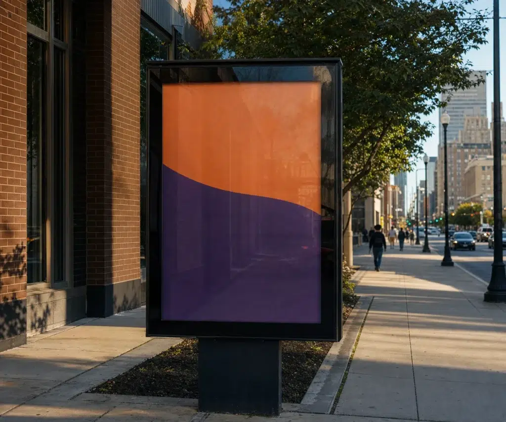 Poster advertising in Downtown Tulsa, OK