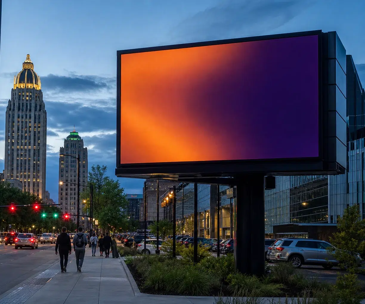 Digital billboard in Blue Dome District, Tulsa, OK