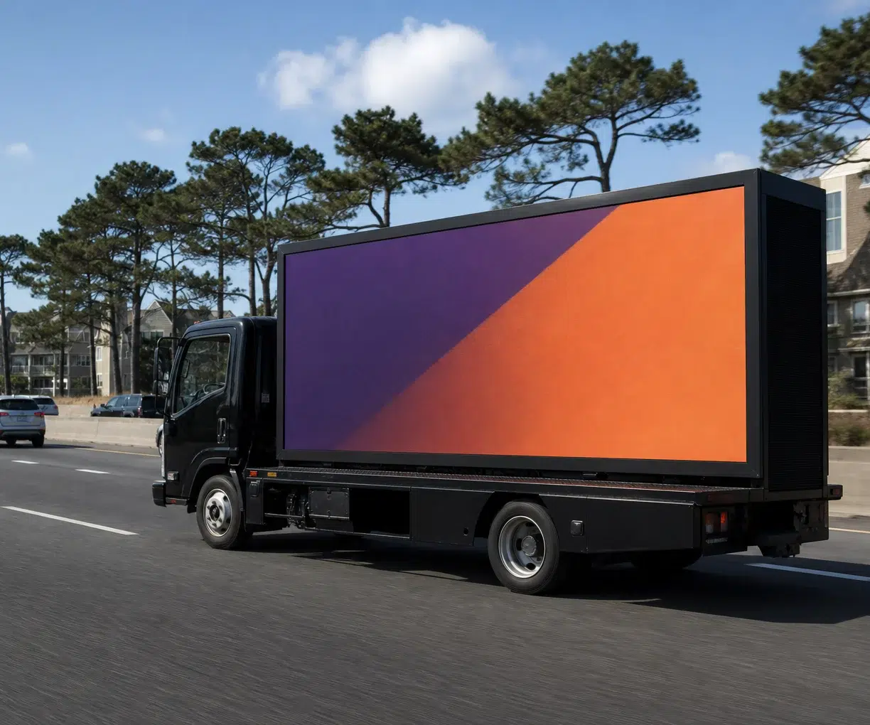 Mobile billboard traveling along I-64 in Virginia Beach, VA