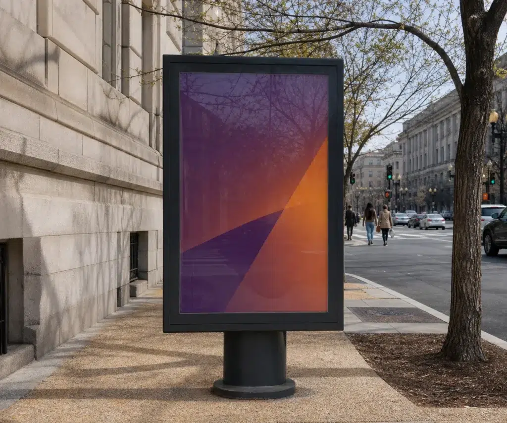 Poster advertising in Downtown DC, Washington, DC