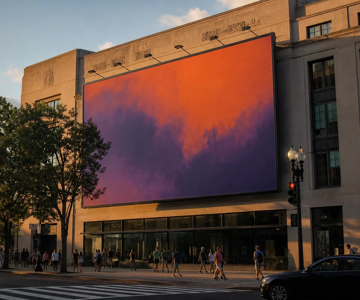 Wallscape advertising near Nationals Park, Washington, DC