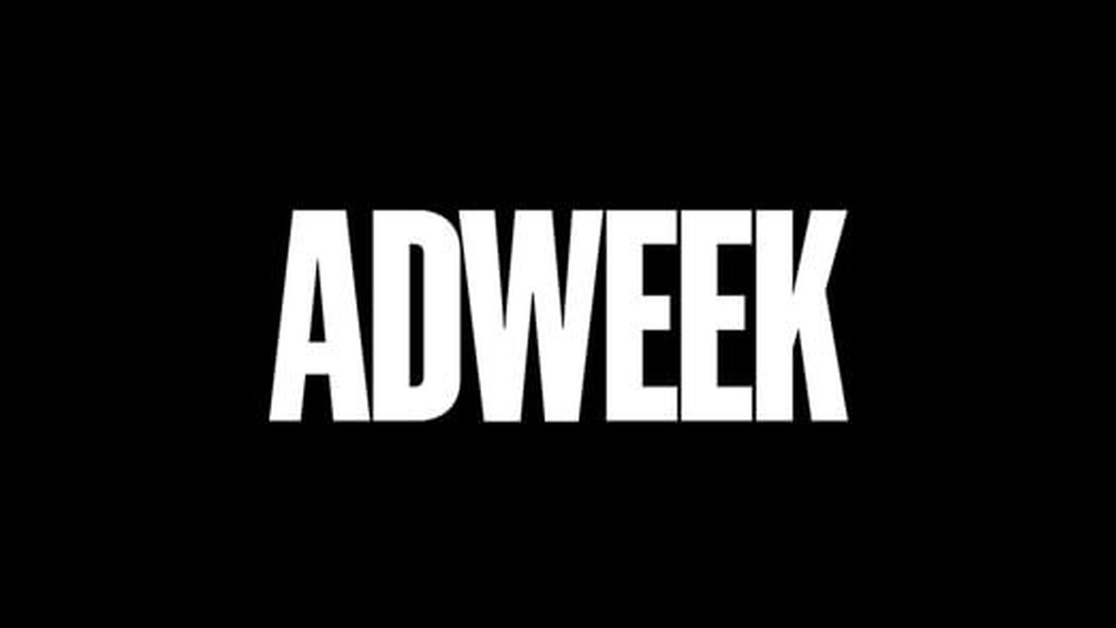 ADWEEK logo: white bold wordmark on a black background.