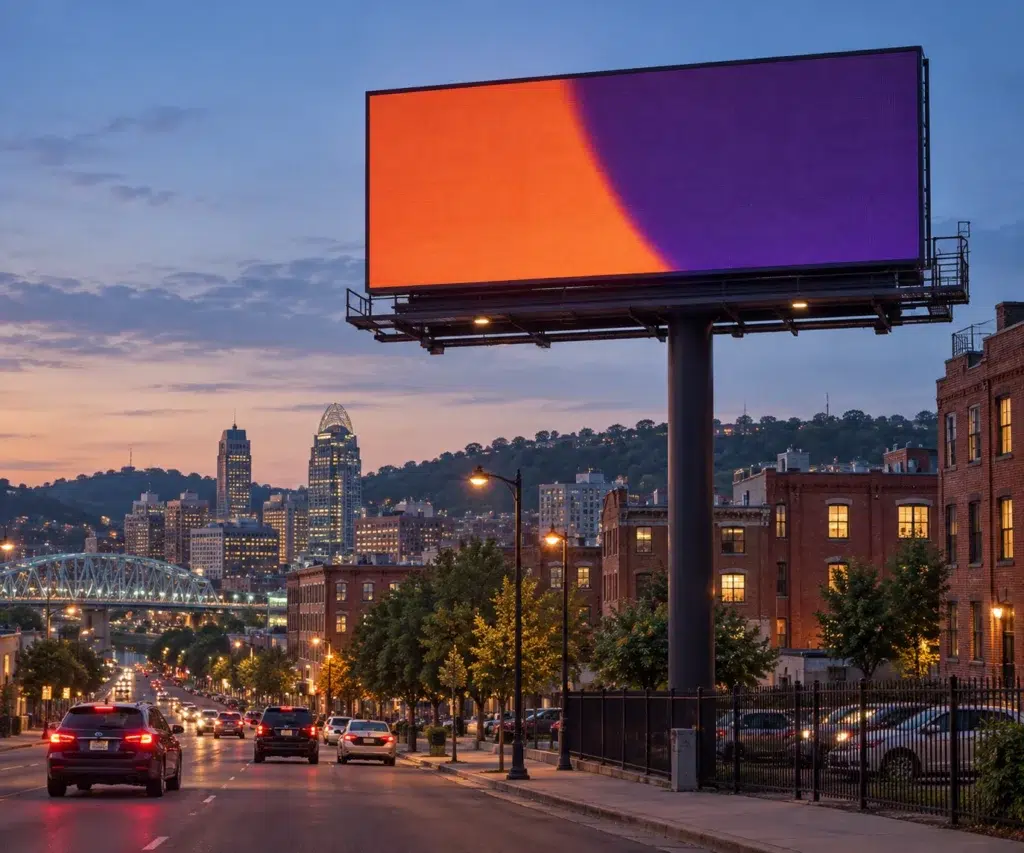Illustrative Digital Billboard concept inspired by Cincinnati, OH