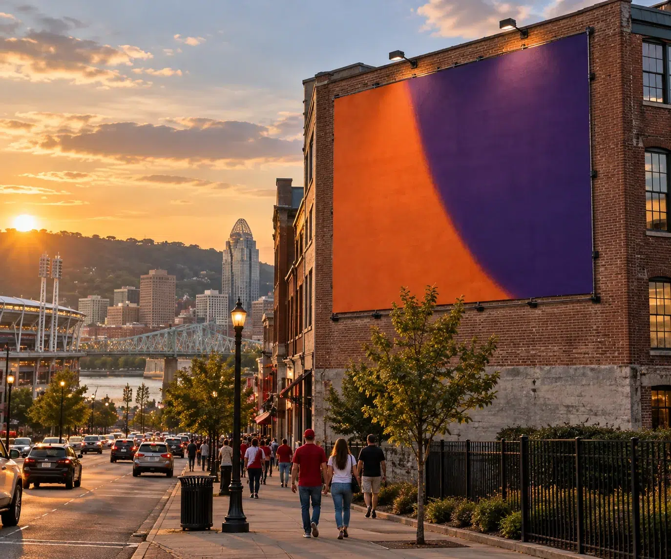 Illustrative Wallscape concept inspired by Cincinnati, OH