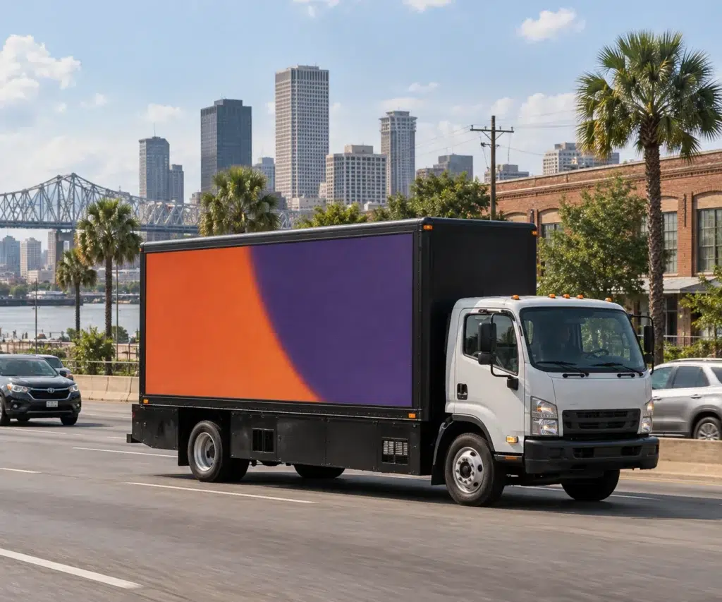 Illustrative Mobile Billboard concept inspired by New Orleans, LA