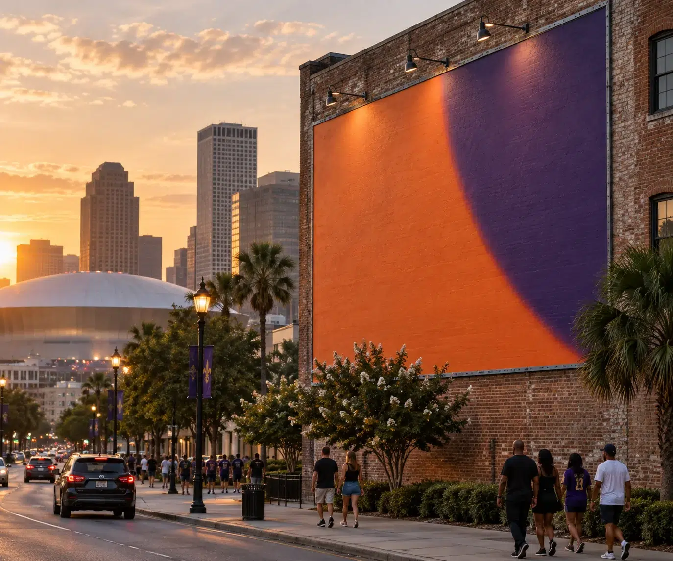 Illustrative Wallscape concept inspired by New Orleans, LA