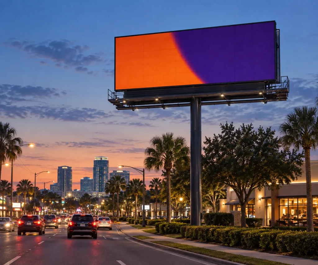 Illustrative Digital Billboard concept inspired by Orlando, FL