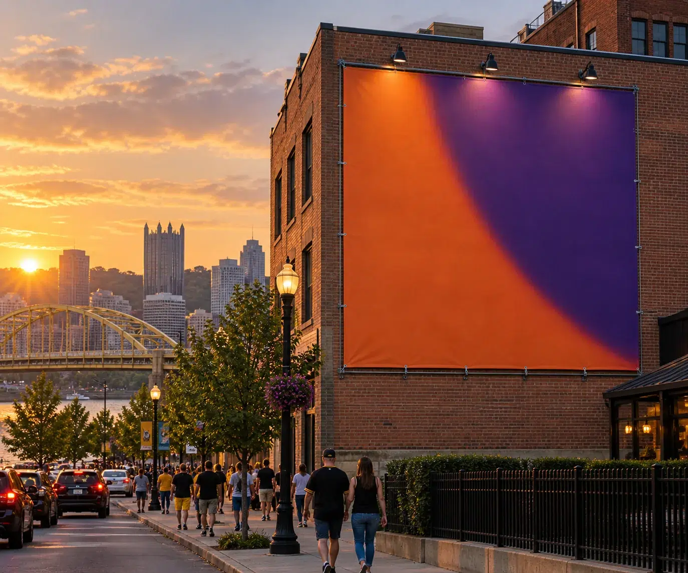 Illustrative Wallscape concept inspired by Pittsburgh, PA
