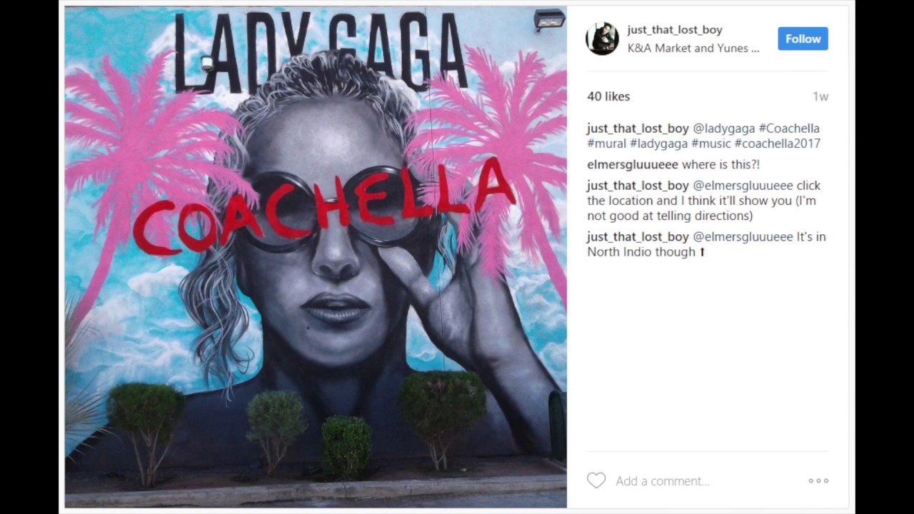 Lady Gaga Coachella Mural in Community Setting DASH TWO